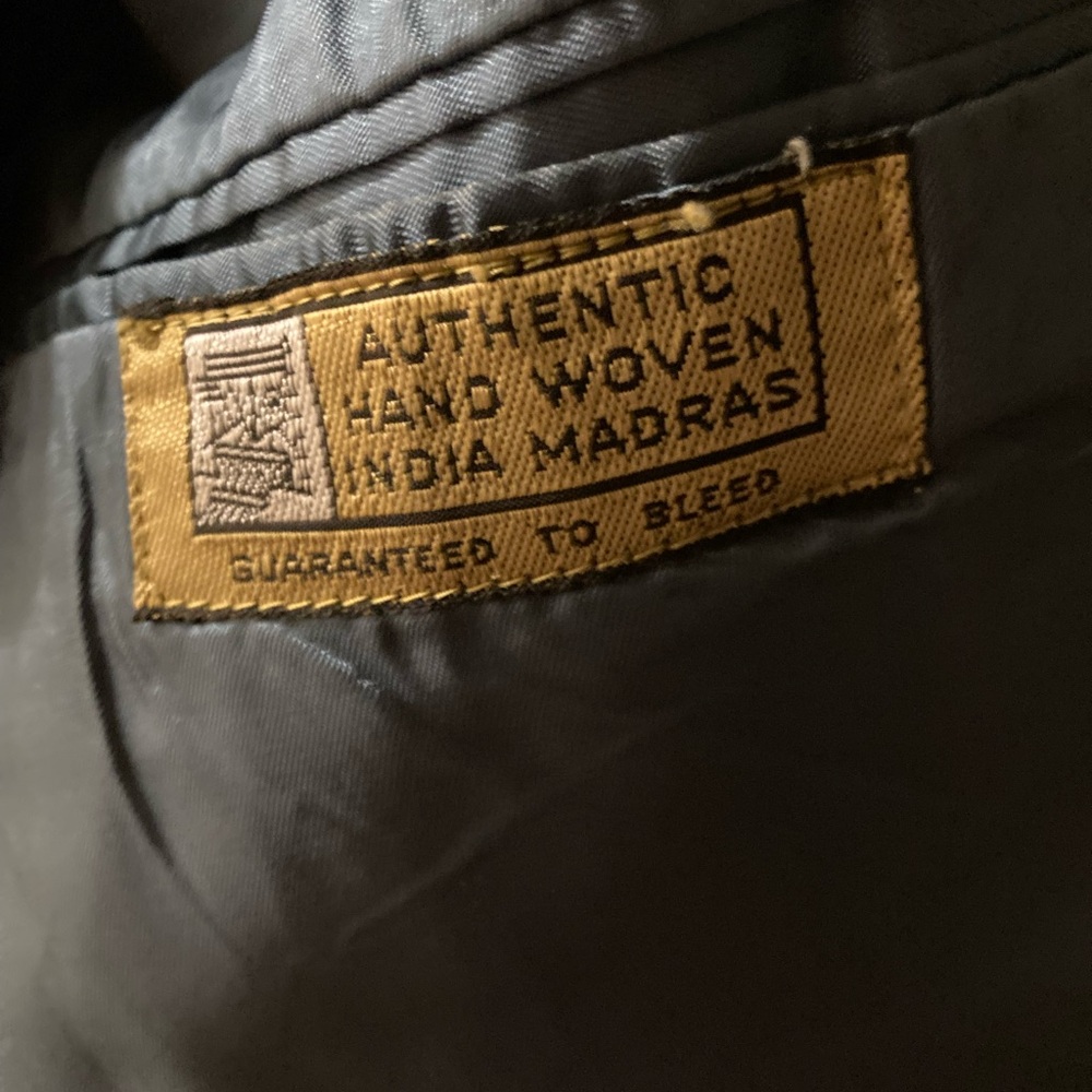 Vintage authentic Indian Madras blazer. Great condition.